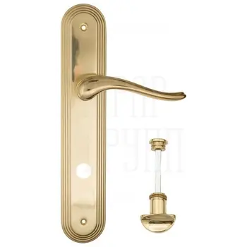 Дверная ручка Fratelli Cattini 'LAVERA' на планке PL288 полированная латунь (wc-2)