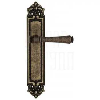 Дверная ручка Venezia 'CALLISTO' на планке PL96 античная бронза