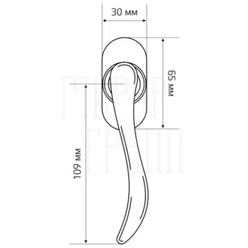 Ручка оконная Extreza 'Agata' (Агата) 310 HW матовая латунь