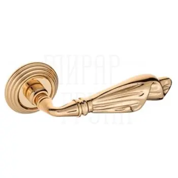 Дверная ручка на розетке Venezia 'Opera' D5 золото 24к