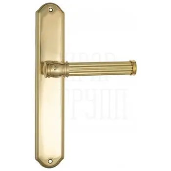 Дверная ручка Venezia 'IMPERO' на планке PL02 полированная латунь