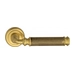 Дверная ручка на розетке Venezia "MOSCA" D1, французское золото + коричневый