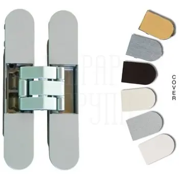 Петля дверная скрытая Koblenz Kubica 2000 DXSX TWIST с доводчиком (40/60 кг) матовый никель