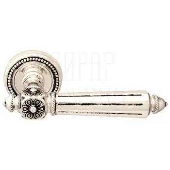 Дверная ручка на розетке Melodia 246 L 'Nike' серебро 925 с чернением