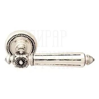 Дверная ручка на розетке Melodia 246 L 'Nike' серебро 925 с чернением