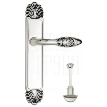 Дверная ручка Venezia 'CASANOVA' на планке PL87 натуральное серебро (wc)