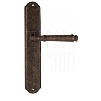 Дверная ручка Fratelli Cattini 'FARFALLA' на планке PL02 античная бронза