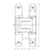 Петля скрытая универсальная Simonswerk TECTUS TE 540 3D A8 (100/120 кг) для дверей с наличником до 8 мм, схема