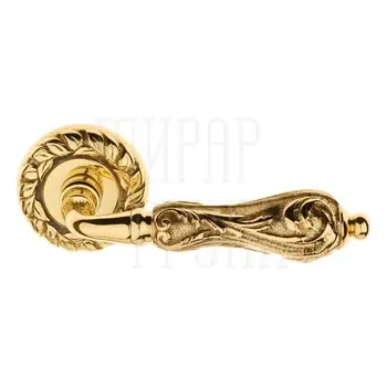 Дверная ручка на розетке Melodia 229 (60) 'Libra' полированная латунь