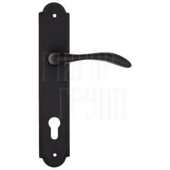 Дверная ручка Fratelli Cattini 'LUCCIA' на планке PL257 матовый черный (cyl)