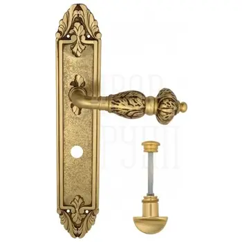 Дверная ручка Venezia 'LUCRECIA' на планке PL90 французское золото (wc)