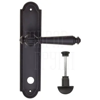 Дверная ручка Fratelli Cattini 'MARANI' на планке PL248 матовый черный (wc-2)