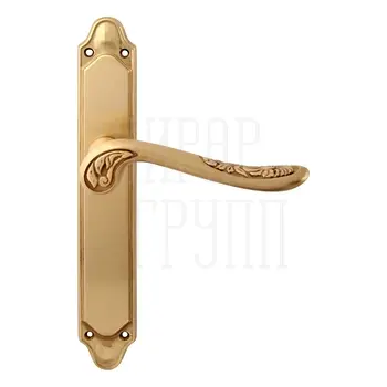 Дверная ручка на планке Melodia 285/158 'Daisy' матовая латунь