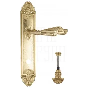 Дверная ручка Venezia 'Opera' на планке PL90 полированная латунь (wc-4)