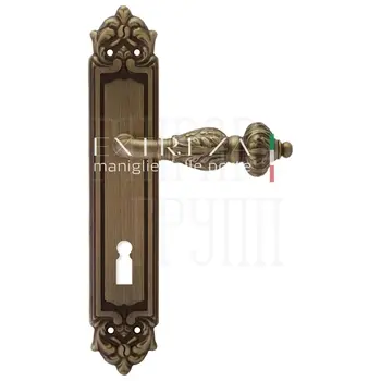 Дверная ручка Extreza 'TESLA' (Тесла) 315 на планке PL02 матовая бронза (cab) (KEY)