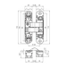 Петля дверная скрытая KUBICA K1000 DXSX, KOMBI 3 (40/52 kg), схема