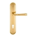 Дверная ручка Extreza "BONO" (Боно) 328 на планке PL05, полированное золото (cyl)