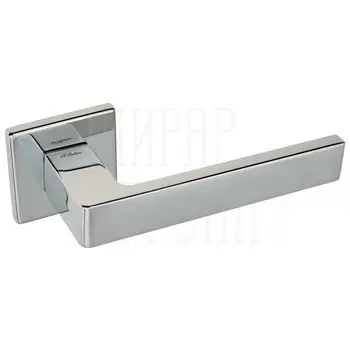 Дверная ручка Fratelli 'BOOM' 8 FS на квадратной розетке полированный хром