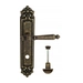 Дверная ручка Venezia "PELLESTRINA" на планке PL96, античная бронза (wc)