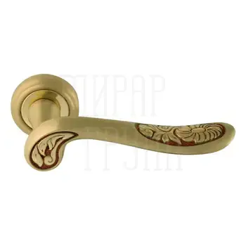 Дверная ручка на розетке Melodia 285 V 'Daisy' французское золото