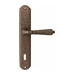 Дверная ручка на планке Melodia 130/131 'Antik', античная бронза (key)