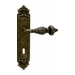 Дверная ручка на планке Melodia 230/229 'Gemini', античная бронза (key)