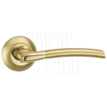 Дверная ручка Punto (Пунто) на круглой розетке 'ARDEA' TL матовое золото + золото