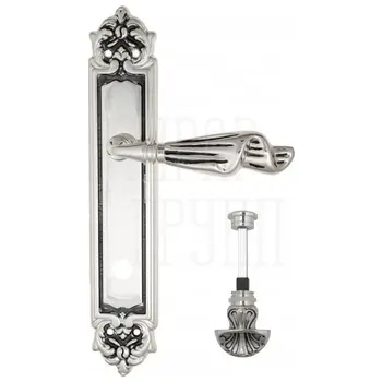 Дверная ручка Venezia 'Opera' на планке PL96 натуральное серебро (wc-4)