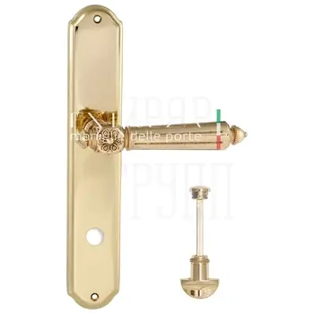 Дверная ручка Extreza 'LEON' (Леон) 303 на планке PL01 полированное золото (wc)