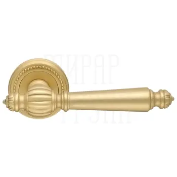 Дверная ручка Extreza 'Daniel' (Даниел) 308 на круглой розетке R03 матовое золото