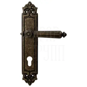 Дверная ручка на планке Melodia 246/229 'Nike' античная бронза (cyl)
