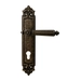 Дверная ручка на планке Melodia 246/229 'Nike', античная бронза (cyl)