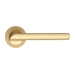 Дверная ручка Extreza Hi-tech "SANTA" (Санта) 128 на круглой розетке R16, матовое золото