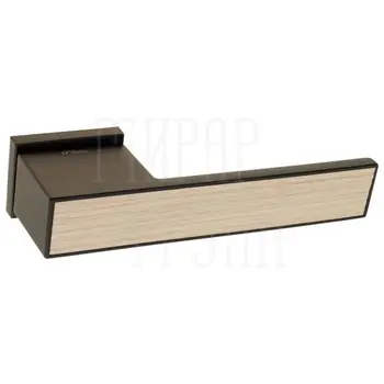 Дверная ручка Fratelli 'COSMO NATURA SOLE' 6 на прямоугольной розетке черный