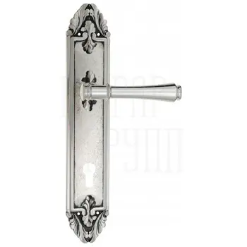Дверная ручка Venezia 'CALLISTO' на планке PL90 натуральное серебро (cyl)
