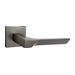 Дверные ручки Puerto (Пуэрто) "Кастаньоле", серия SLIM INAL 549-03 (slim) на тонком квадратном основании, матовый черный никель