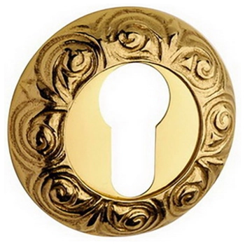 Накладки дверные под цилиндр Pasini Queen 12 BFY полированная латунь