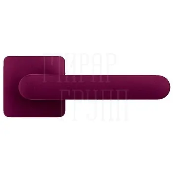 Дверная ручка на квадратной розетке Colombo 'One' CC21 (PT19) матовое фиолетовое вино