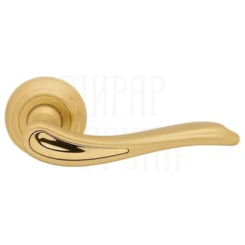Дверная ручка на розетке Mandelli 'Cloe' 1011 матовое золото + золото