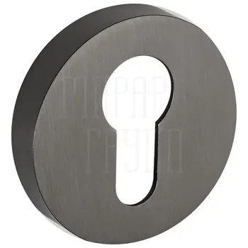 Накладка круглая на цилиндр Renz INET 06 матовый черный никель