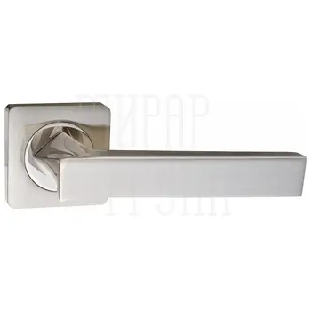 Дверные ручки Renz (Ренц) 'Равенна' INDH 302-02 на круглой розетке матовый никель