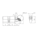 Цилиндровый механизм Punto (Пунто) Z3002Knob 120 mm (55+10+55) с вертушкой, схема