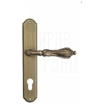 Дверная ручка Venezia 'MONTE CRISTO' на планке PL02 матовая бронза (cyl)