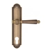 Дверная ручка Fratelli Cattini 'MARANI' на планке PL248 , матовая бронза (cyl)