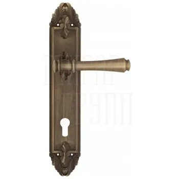 Дверная ручка Venezia 'CALLISTO' на планке PL90 матовая бронза (cyl)