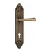Дверная ручка Venezia 'CALLISTO' на планке PL90, матовая бронза (cyl)