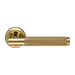 Дверная ручка Extreza "TUBA" (Туба) 126 на круглой розетке R01, полированное золото
