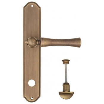 Дверная ручка Fratelli Cattini 'FOGGIA' на планке PL02 матовая бронза (wc-2)