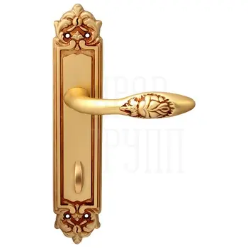 Дверная ручка на планке Melodia 243/229 'Rosa' французское золото (wc)