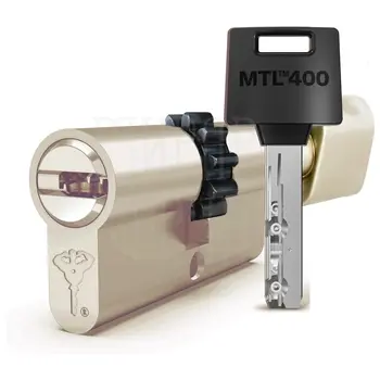 Цилиндровый механизм ключ-вертушка Mul-T-Lock (Светофор) MTL400 100 mm (30+10+60) латунь + шестерня